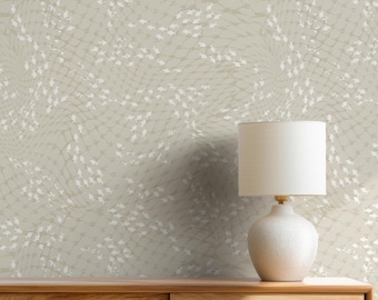 Cream Fish Wallpaper, Minimal Coastal Nautical for Calm Beach House Bedroom, Bathroom, Peel & Stick