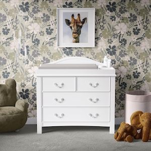 Sage Green Floral Wallpaper - Peel & Stick Olive Green Wall Decor, Boho Fall Farmhouse Bedroom Walls, Vintage Cottage Staircase Accent Wall