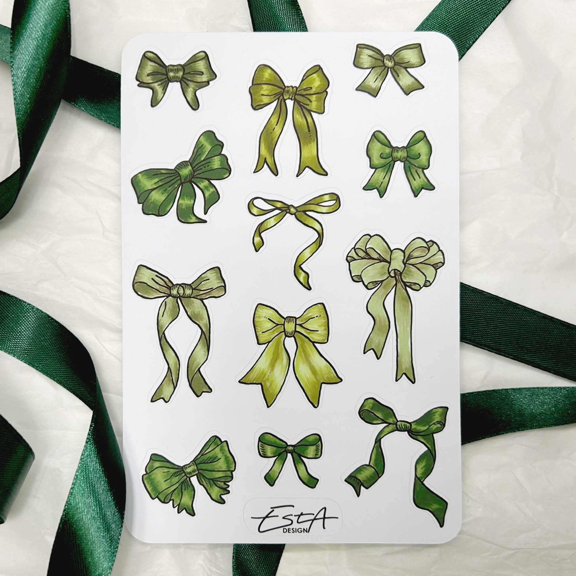 SaktopDeco Gold Bows Stickers - 20 Sheets Cute Label Stickers For Gifts & Crafts