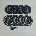 Black front badge/emblem (V2) for Audi RS-look honeycomb grill product logo