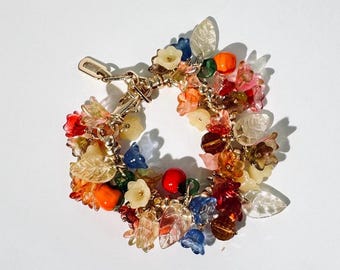 Elegant Flower Jewelry Bracelet 18K Gold Plated floral Gifts