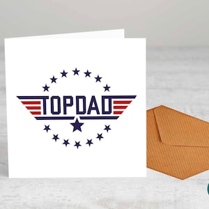 Festa del papà - Papà al top. - Biglietto d'auguri, - Biglietto per la festa del papà, Biglietto divertente, Ti amo papà, Papà, Padre, Papà, Papà, Padre, Regalo per papà