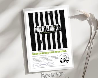BeetleJuice The Musical Poster| Beetlejuice room decor| Musical Posters| Digital Download Musical Poster| Theatre Kid decor| Beetlejuice