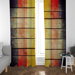 BF-DE Colors of Germany Living Room Curtain, Modern Curtain, Washable Curtain, Printed Curtain, Curtain for Living Room