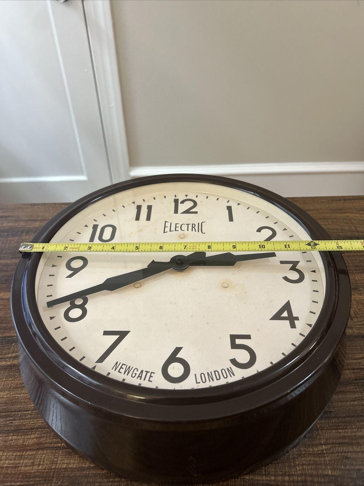 Rare Vintage Newgate London Wall Clock by Electric 13.5” Brown