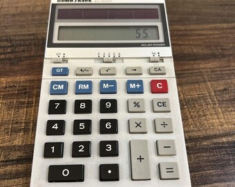 Vintage Radio Shack EC-2007 Calculator Solar Powered With Stand Cat No. 65-963