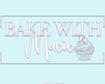 Bake with me pre-made custom logo