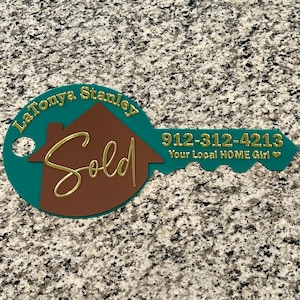 Realtor Key Signs | Realtor Photo Prop | Realtors | House Sold | Realtor Gift | Realtor Advertisement | Closing Prop Sign | House Closed
