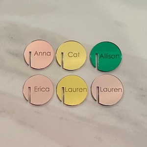 Cocktail Drink Tags | Stemless Drink Stirrers | Personalized Drink Tag | Wedding Drinks | Custom Drink Tags for Glass Rims | Acrylic Toppers image 8