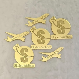Baby Airline Theme Baby Shower | Airline Theme Cupcake Treat Toppers | Cloud Nine | Travel Destination Cake | Airline Express Cupcakes afbeelding 1