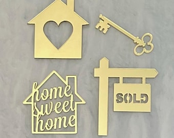 Closing Day Cupcake Toppers | House Sold Party Decor | Realtor Celebration Dessert Picks | New Home Cupcake Decorations | Housewarming Treat