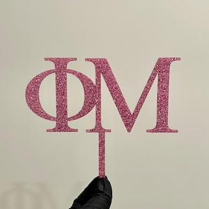 Greek Letters Cake Toppers | Greek Cake Charms | D9 Cake Toppers | D9 Cake Charm | D9 Orgs | Que Iota Delta SgRho Alpha Zeta Kappa AKA Sigma