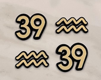 Acrylic Age Cupcake Toppers | Acrylic Two Layer Numbers | Layered Cupcake Treat Toppers | Bento Box Toppers | 21 30 40 50 60 70 80 90 100