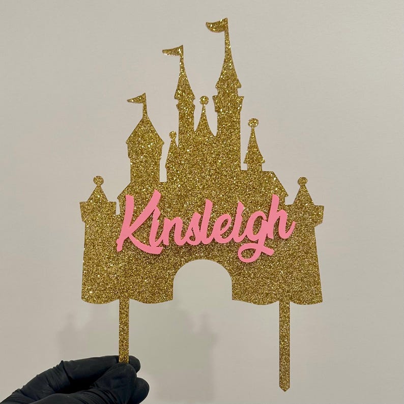 Princess Castle Cake Topper | Princess Castle With Name Toppers ...