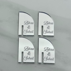 Cocktail Drink Tags | Stemless Drink Stirrers | Personalized Drink Tag | Wedding Drinks | Custom Drink Tags for Glass Rims | Acrylic Toppers image 9