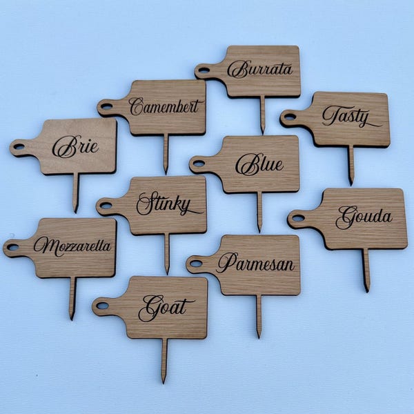 Charcuterie Cheese Tags | Charcuterie Board Accents | Charcuterie Signage | Catering Signs |Engraved Charcuterie Signs | Food Label Signs