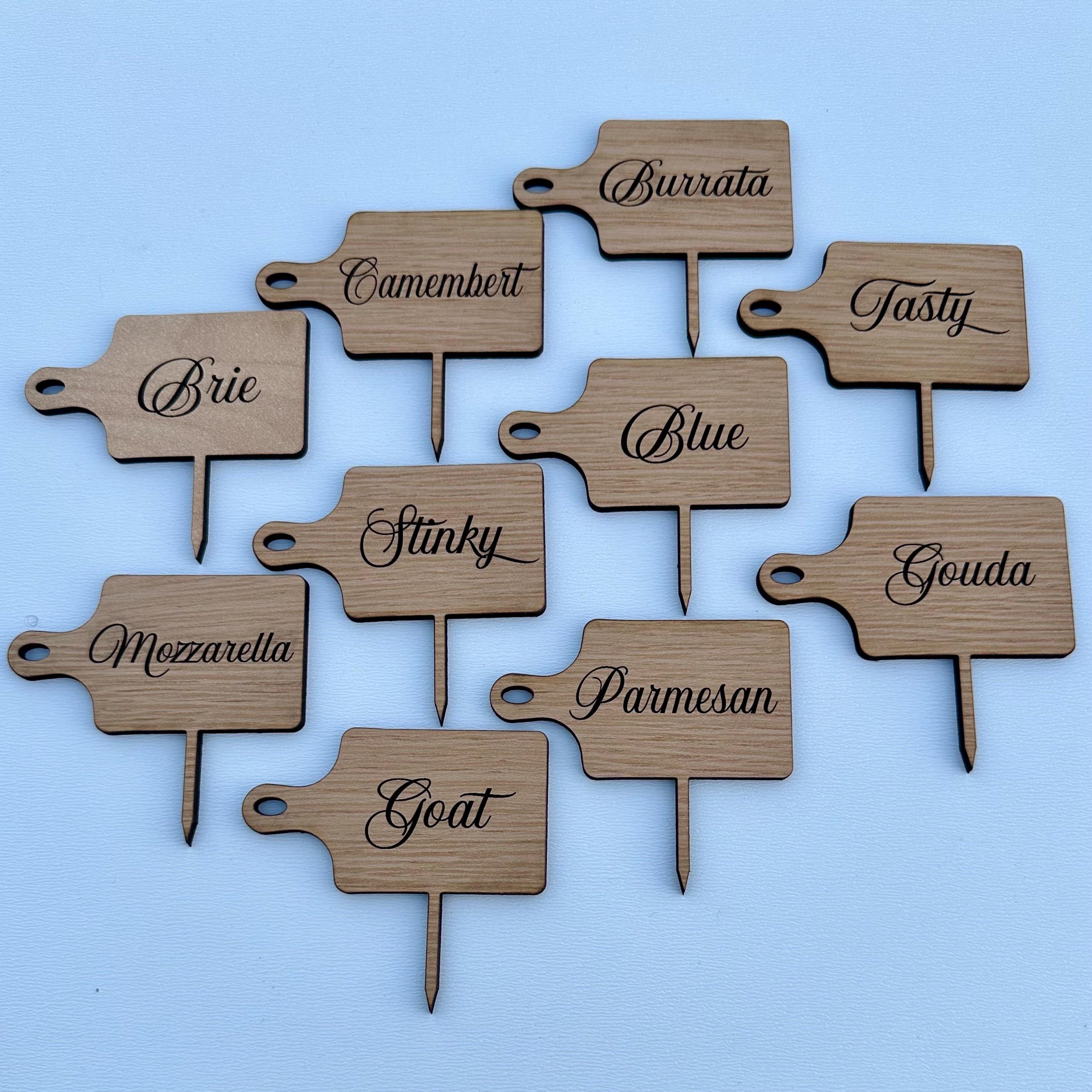 Charcuterie Cheese Tags | Charcuterie Board Accents | Charcuterie Signage | Catering Signs |Engraved Charcuterie Signs | Food Label Signs