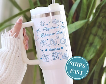 Personalized RBT 40oz Tumbler Registered Behavior Tech Gift For Behavior Technician  Registered Behavior Technician Tumbler ABA Therapist