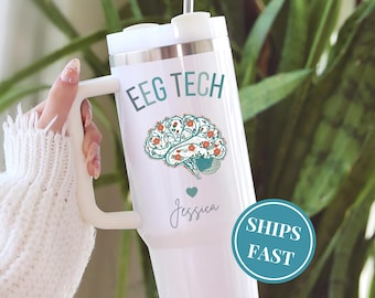 Personalized EEG Tech 40oz Tumbler, Custom EEG Technician Tumbler EEG Tech Gifts For Eeg Nurse Gift Eeg Gifts For Eeg Technician Travel Mug
