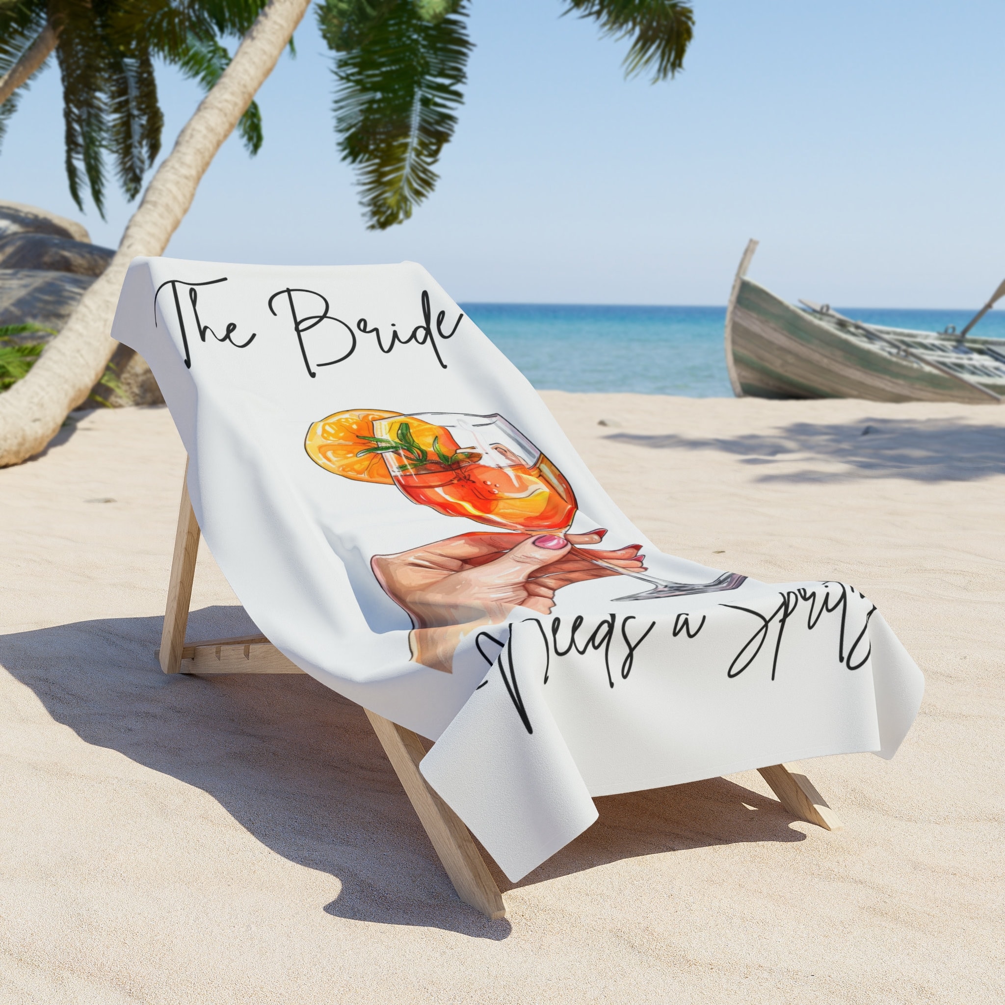 Personalized Name Retro Beach Towel, Cocktail Bath Towel, Birthday/Vacation Gift, Bachelorette Gift, Best Friend Gift for Her