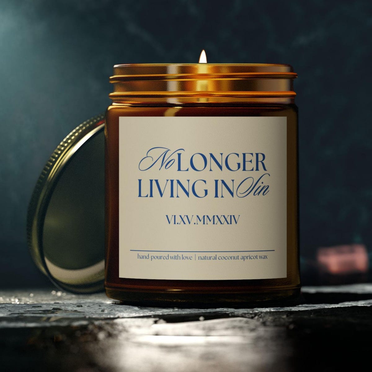 "No Longer Living In Sin" Candle