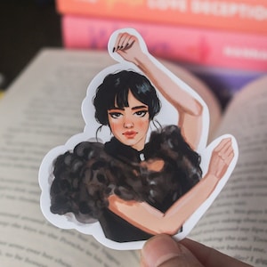 Wednesday Addams Glossy Sticker, Wednesday Sticker, Kawaii Sticker