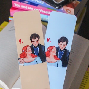 Bridgerton Penelope and Colin Fan Art Laminated Bookmarks, Bridgerton Bookmark, Kawaii Bookmarks