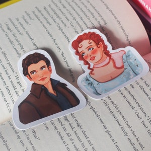 Bridgerton Penelope und Colin Fan Art Glossy Aufkleber, Bridgerton Aufkleber, Kawaii Aufkleber