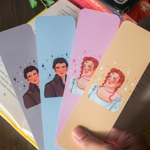 Bridgerton Penelope and Colin Fan Art Laminated Bookmarks, Bridgerton Bookmark, Kawaii Bookmarks