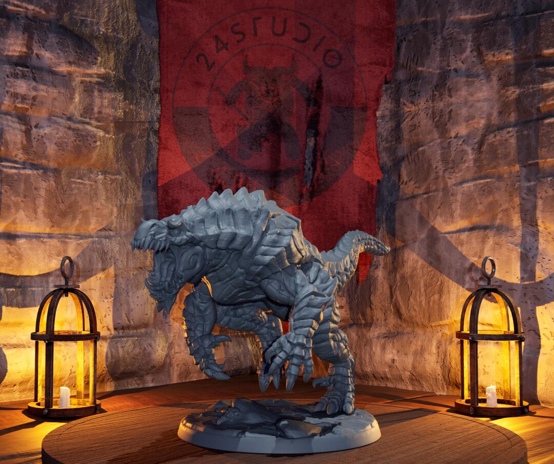 Big Lizard Dungeons and Dragons Battle Field Army Orcs Miniatures ...