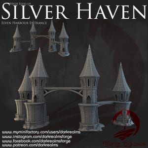 Eingang zum Elfenhafen – Silver Haven – Gelände für RPG of Dark Realms Wargaming DnD D&D für RPG TTP Games Kompatibel