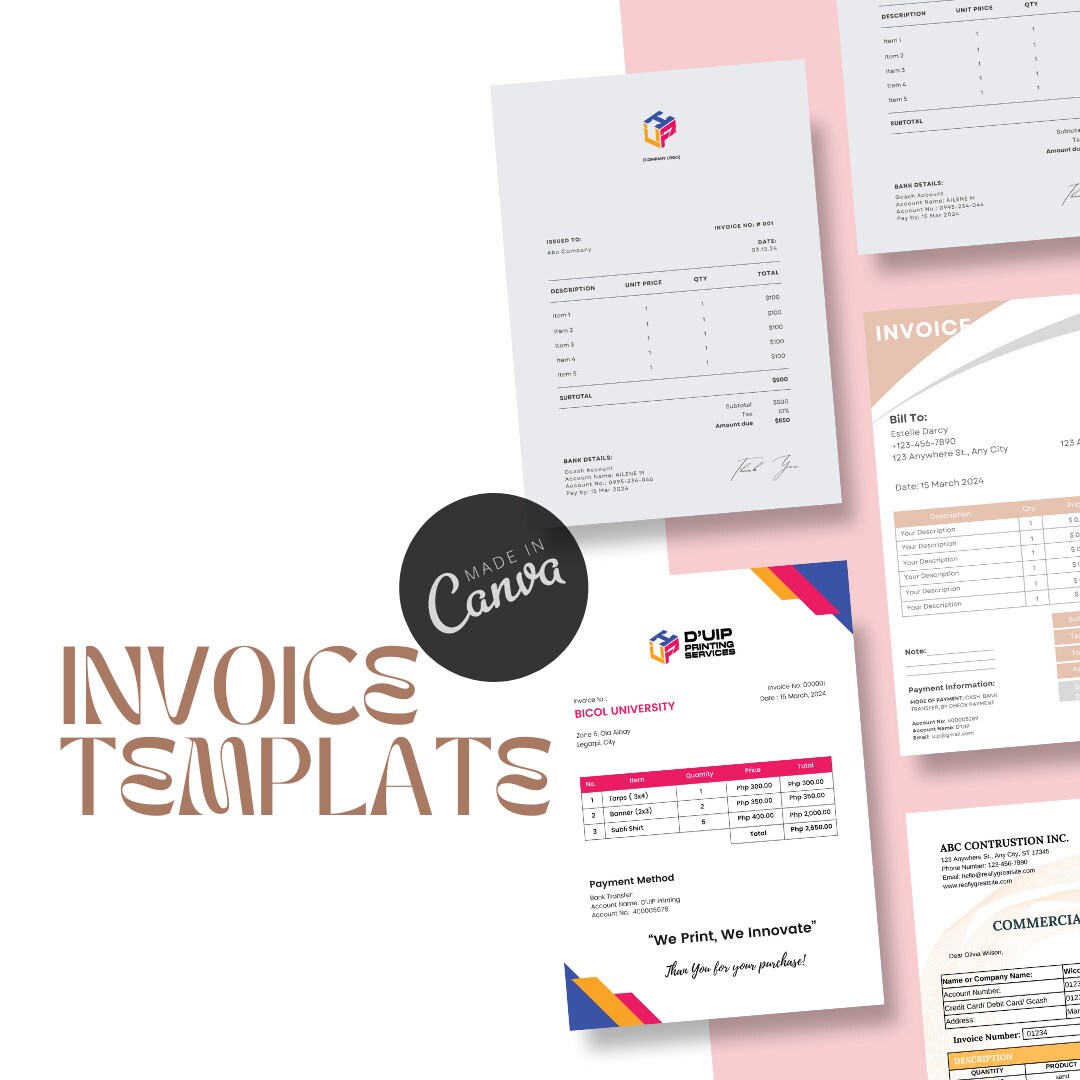 Business Invoice Template for Small Business Ideas Template Editable ...