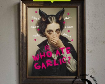 Funny Victorian Vampire Art Print Ironic Bat Painting Toilet Humor Print Gothic Horror Poster Halloween Art Kitchen Funny Print Altered Art