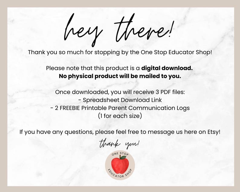 Digital Parent Communication Log for Teacher, Google Sheets Bookkeeping Template, Parent Call Log Spreadsheet Template, Planner for Teacher image 14
