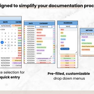 Digital Parent Communication Log for Teacher, Google Sheets Bookkeeping Template, Parent Call Log Spreadsheet Template, Planner for Teacher image 7
