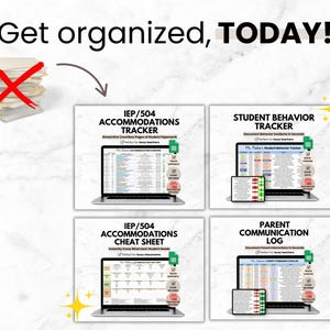 Teacher Documentation Google Sheets Bundle, IEP Accommodations Tracker, Behavior Tracker, Parent Communication Log Spreadsheets for Teachers image 11