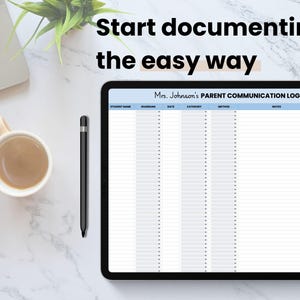 Digital Parent Communication Log for Teacher, Google Sheets Bookkeeping Template, Parent Call Log Spreadsheet Template, Planner for Teacher image 11