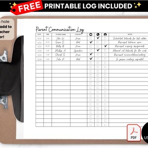 Digital Parent Communication Log for Teacher, Google Sheets Bookkeeping ...