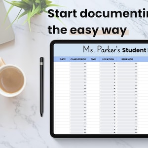 Digital Student Behavior Tracker for Teacher, Google Sheets Bookkeeping ...