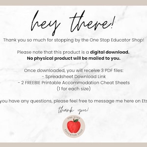 Student IEP/504 Accommodation Tracker Spreadsheet for Teacher | Google Sheets IEP Caseload Organization | Special Education Planner Template image 13
