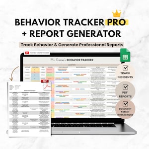 Student Behavior Tracker Spreadsheet for Classroom Teacher, Google Sheets Behavior Chart, Parent Communication Log, Behavior Intervention