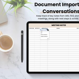 Student IEP Accommodation Tracker Teacher Spreadsheet | IEP 504 Tracker for Google Sheets | SPED Caseload Planner & Log for Organization image 8