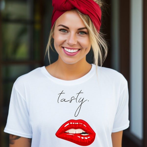 tasty red lips lecker Rote Lippen T-Shirt Unisex Jersey Short Sleeve Tee