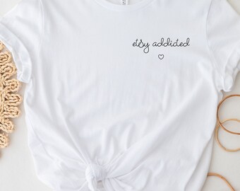 Etsy Addicted Heart Etsy Addicted Heart Déclaration T-Shirt Maillot Unisexe Tee-shirt à manches courtes