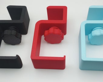 Adjustable clamp style hook for headphones, towels, and cords. Choose from a variety of colors all for the same price!