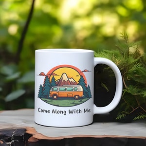 Personalized Camping Van Mug, Gift for Couples, Gift for Travelers, Wedding Present