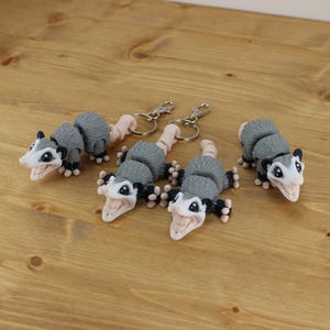 Mini Opossum Fidget Toy and Keychain, Desk Fidget toy
