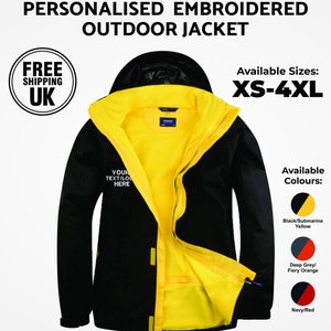 Custom Text and Logo Monogrammed Jacket, Personalised Embroidered Text/Designs Jacket, Your Company Logo Team Jackets, Outdoor Adults Jacket