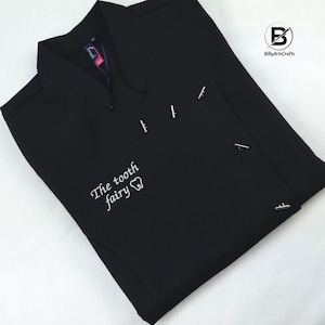 Custom Embroidered Beauty Tunic, personalised Logo with Text Tunics, Beauty Salon Uniform, Lash Nail Tech Make up Artist Aesthetics Workwear