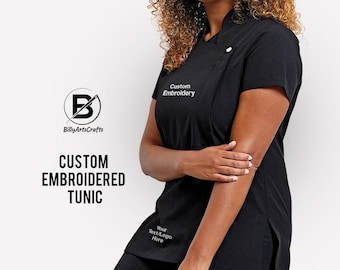 Scrubs Tücher Personalisierte Bedruckte Damen Premium Tunika